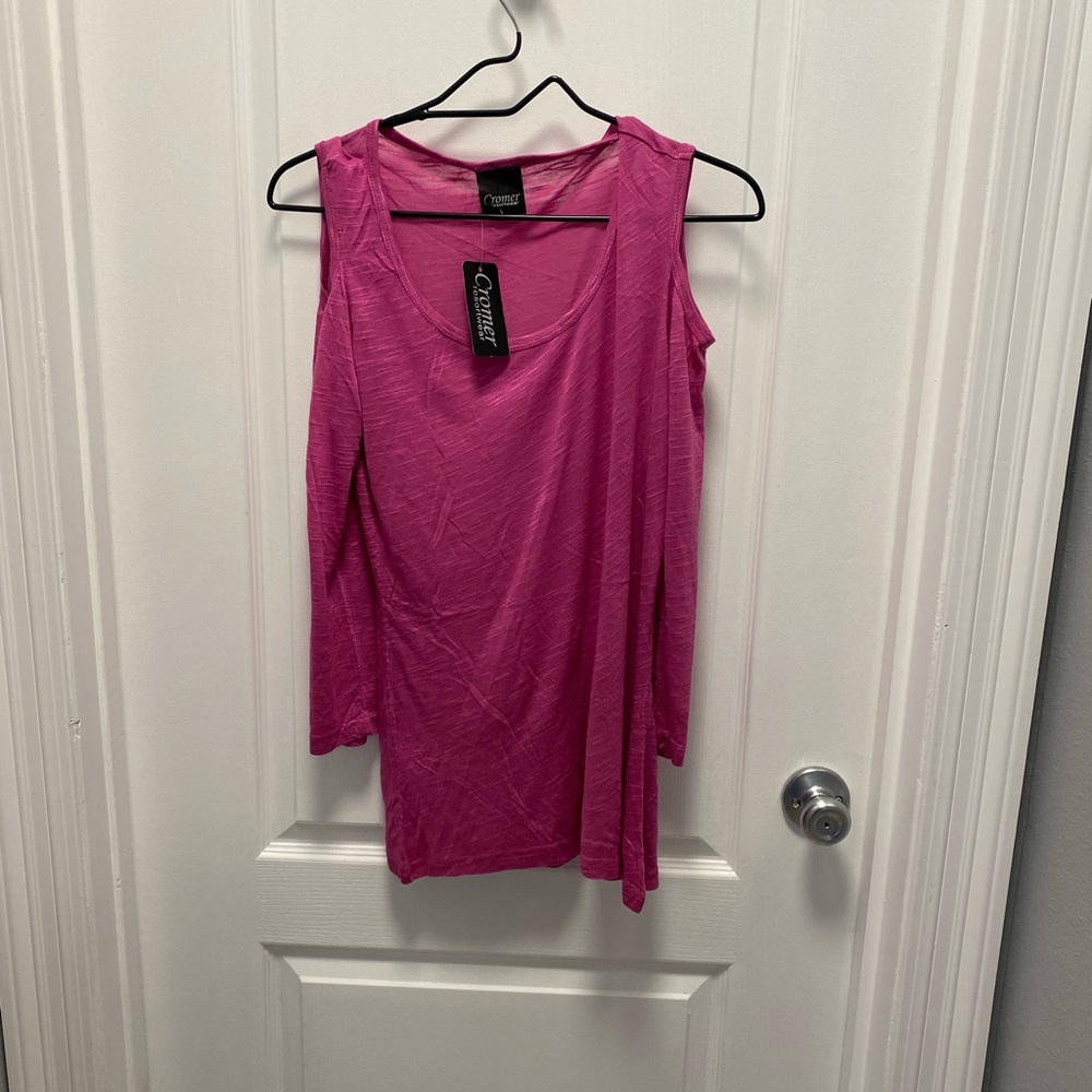 Fuchsia Sheer top or coverup